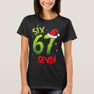 Six Seven 6 7 Gen Z Alpha Meme Slang Merry Christm T-Shirt