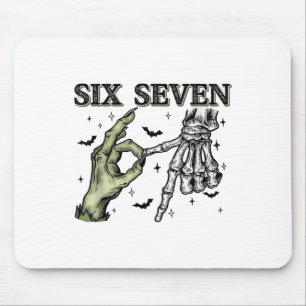 Six Seven 6 7 Halloween 67 Spooky Skeleton Monster Mouse Mat