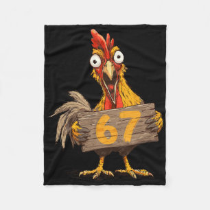 Six Seven 6 7 Italian Chicken Brainrot 67 Gamer Me Fleece Blanket