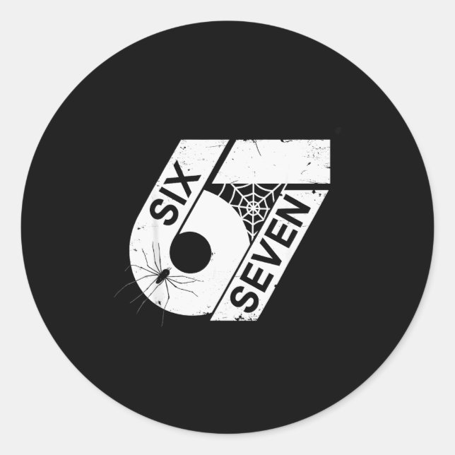Six Seven 6 7 Meme 6 7 Halloween Costume  Classic Round Sticker (Front)