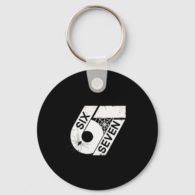 Six Seven 6 7 Meme 6 7 Halloween Costume  Key Ring (Front)