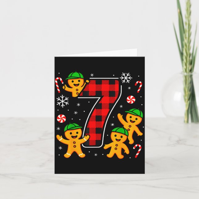 Six Seven 6 7 Meme Christmas Matching Couple Boy G Card (Front)