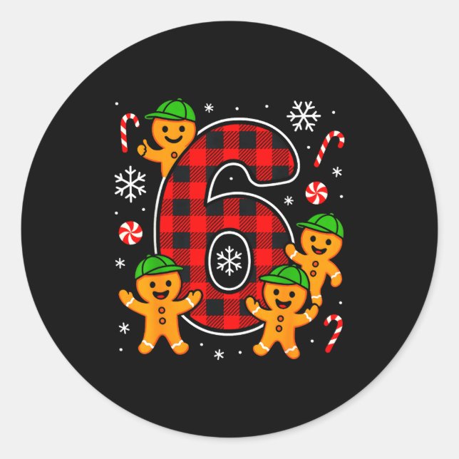 Six Seven 6 7 Meme Christmas Matching Couple Boy G Classic Round Sticker (Front)