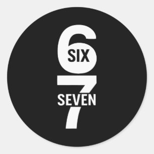 Six Seven 6 7 Meme Classic Round Sticker