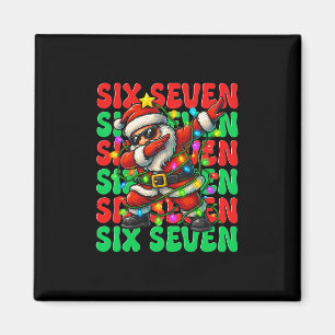 Six Seven 6 7 Meme Dabbing Santa Christmas 67 Paja Magnet