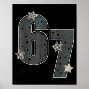 Six Seven 6 7 Meme Design  Poster