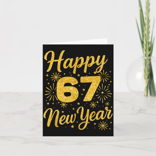 Six Seven 6 7 Meme Funny Happy New Year 67 2026  Card (Front)
