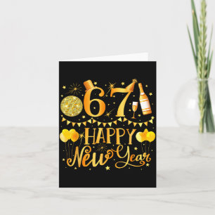 Six Seven 6 7 Meme Funny Happy New Year 67 2026  Card