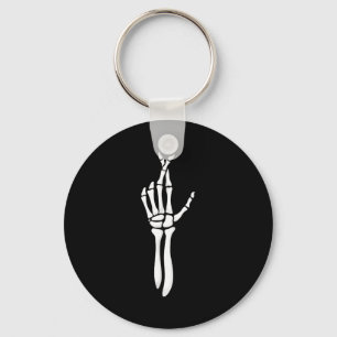 Six Seven 6 7 Meme Funny Skeleton Hands Sign Let's Key Ring