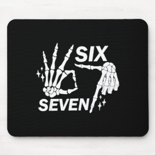 Six Seven 6 7 Meme Funny Skeleton Hands Sign Let's Mouse Mat