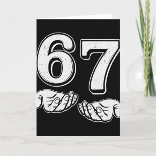 Six Seven 6 7 Meme Gen Alpha Slang 6 7 Hands Mens Card