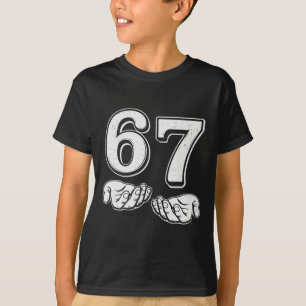 Six Seven 6 7 Meme Gen Alpha Slang 6 7 Hands Mens T-Shirt