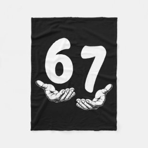 Six Seven 6 7 Meme Hands Funny Kids Teen Boys  Fleece Blanket