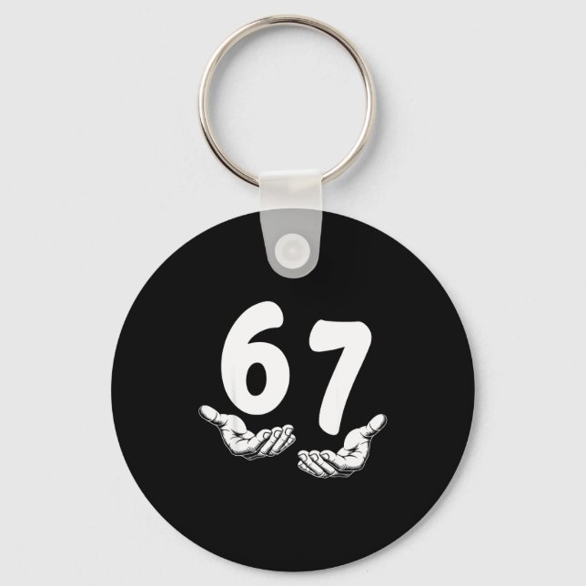 Six Seven 6 7 Meme Hands Funny Kids Teen Boys  Key Ring (Front)