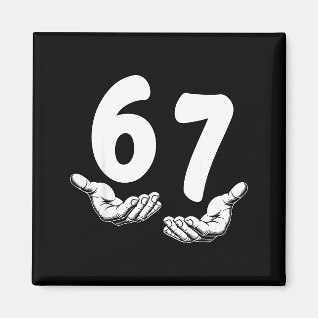 Six Seven 6 7 Meme Hands Funny Kids Teen Boys  Magnet (Front)