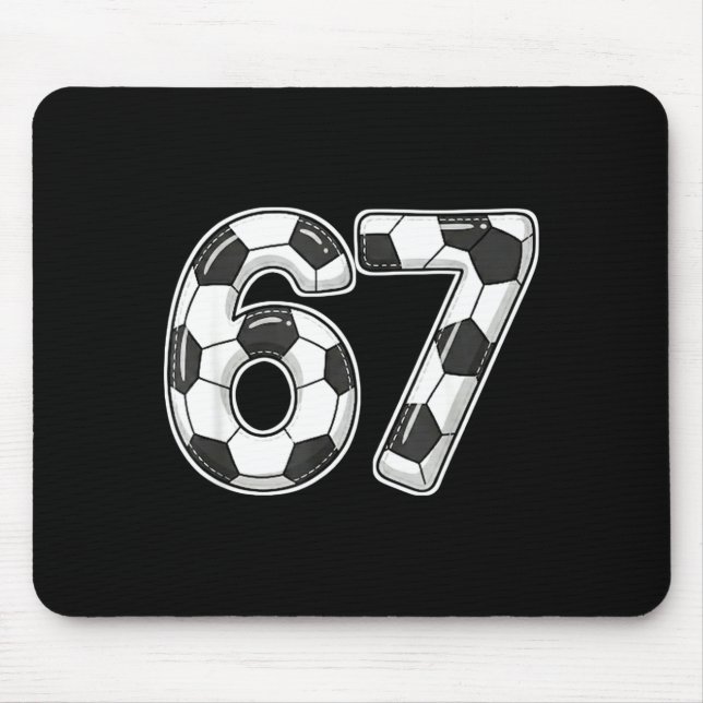 Six Seven 6 7 Meme Humor Funny Football Fan Men Wo Mouse Mat (Front)