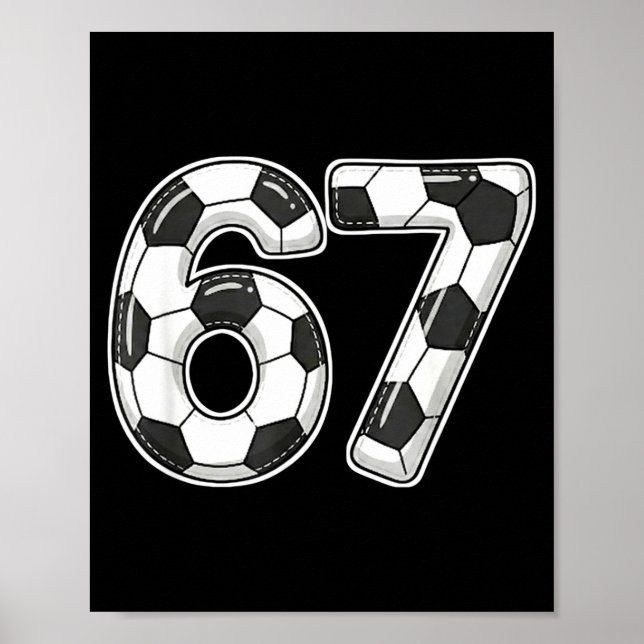 Six Seven 6 7 Meme Humor Funny Football Fan Men Wo Poster (Front)