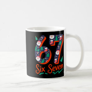 Six Seven 6 7 Meme Humor Santa Elf 67 Christmas Pa Coffee Mug