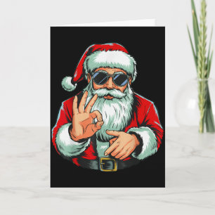 Six Seven 6 7 Meme Santa Christmas Card