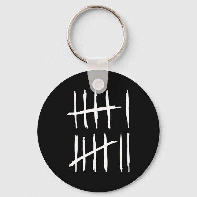 Six Seven 6 7 Tally Marks 67 Meme 6-7 Numbers Funn Key Ring (Front)