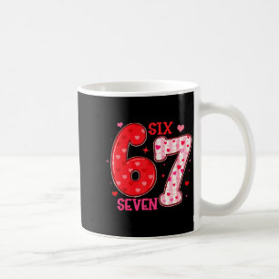 Six Seven 6 7 Valentines Day Trendy Valentine Meme Coffee Mug