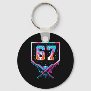 Six Seven Baseball Ice Cream Drip Cool 67 Gen Alph Key Ring