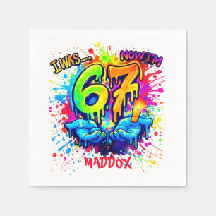 six seven birthday crafts party,six seven meme  napkin