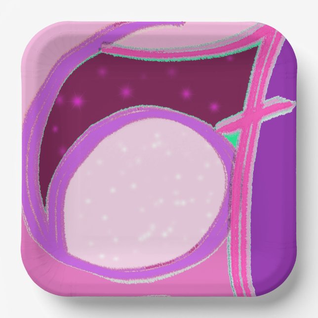 Six seven birthday plates (Front)