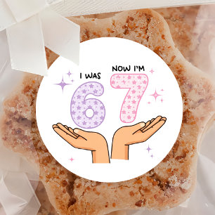 Six Seven Birthday Sticker