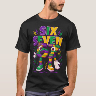 Six Seven Brainrot Italian Funny 67 Kids Mardi Gra T-Shirt