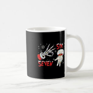 Six Seven Brainrot Santa Hands Sign Christmas Ligh Coffee Mug