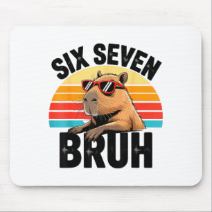 Six Seven Bruh 67 Meme Capybara Mouse Mat