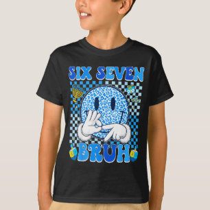 Six Seven Bruh 67 Meme Hanukkah Lights Jewi-shirt T-Shirt