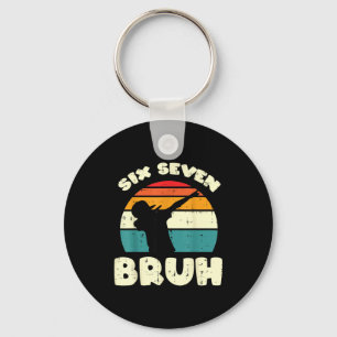 Six Seven Bruh Dab Funny 67 Costume 6 7 Meme Kids Key Ring