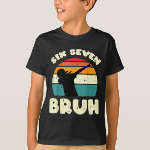 Six Seven Bruh Dab Funny 67 Costume 6 7 Meme Kids T-Shirt