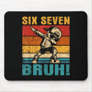 Six Seven Bruh Dabbing Boy Funny 67 Meme Gen Alpha Mouse Mat