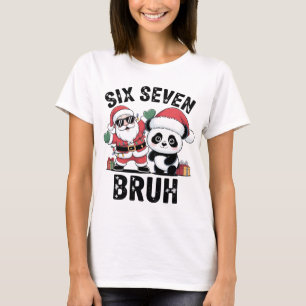 Six Seven Bruh Funny Christmas Shirt   Cool Santa 