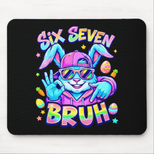 Six Seven Bruh Happy Easter Day Cute Bunny 67 Meme Mouse Mat