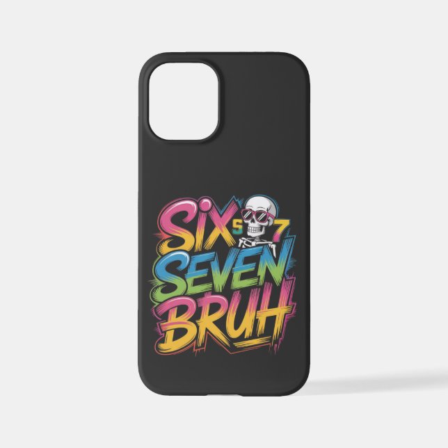 six seven bruh iPhone case (Back)