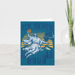 Six Seven Bruh Jesus Basketball For Boys Kids Men Card