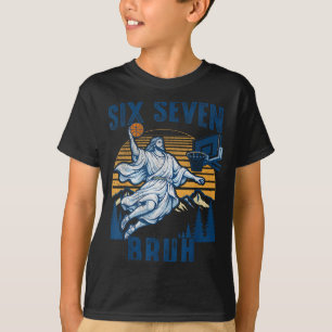 Six Seven Bruh Jesus Basketball For Boys Kids Men T-Shirt