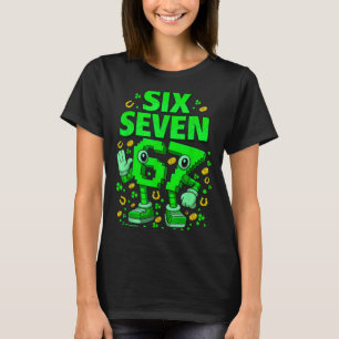 Six seven bruh st patricks day 67 meme 67 brainrot T-Shirt