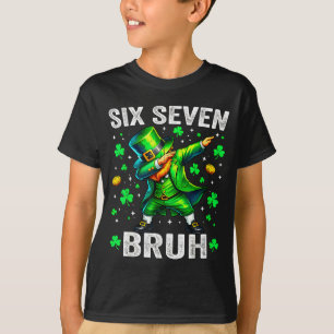 Six seven bruh st patricks day 67 meme kids boys T-Shirt