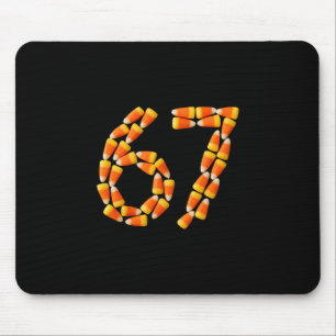 Six Seven Candy Corn Sweet Halloween Number 67 Des Mouse Mat
