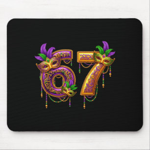 Six Seven Carnaval Festival 67 Meme Funny Mardi Gr Mouse Mat