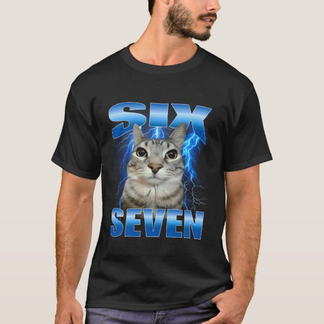 Six Seven Cat Bootleg T-Shirt (Front)