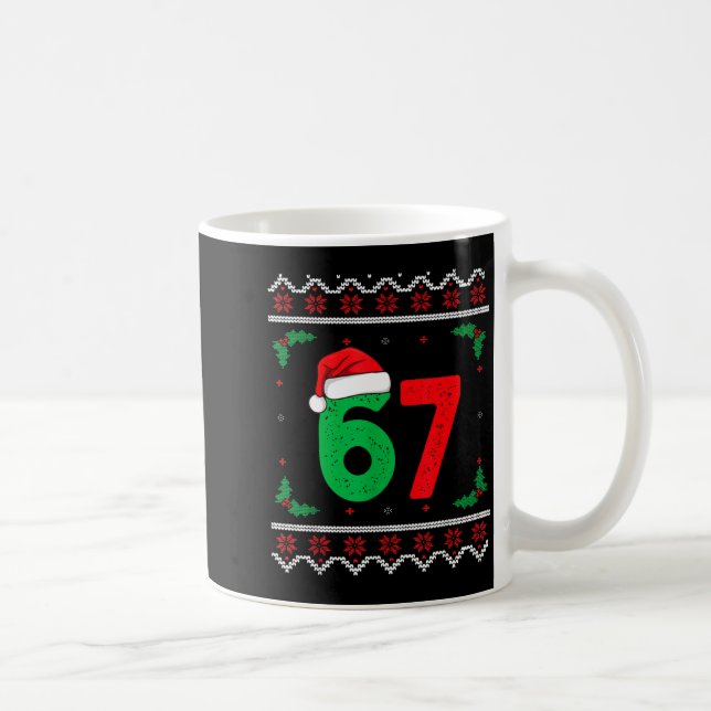 Six Seven Christmas 6 7 Ugly Christmas Sweater  Coffee Mug (Right)