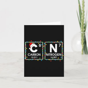 Six Seven Christmas Carbon Nitrogen 67 Funny Scien Card