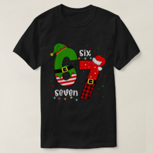 Six Seven Christmas Elf Santa Meme T-Shirt