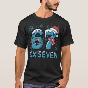Six Seven Christmas Ice Numbers   Festive Frozen  T-Shirt